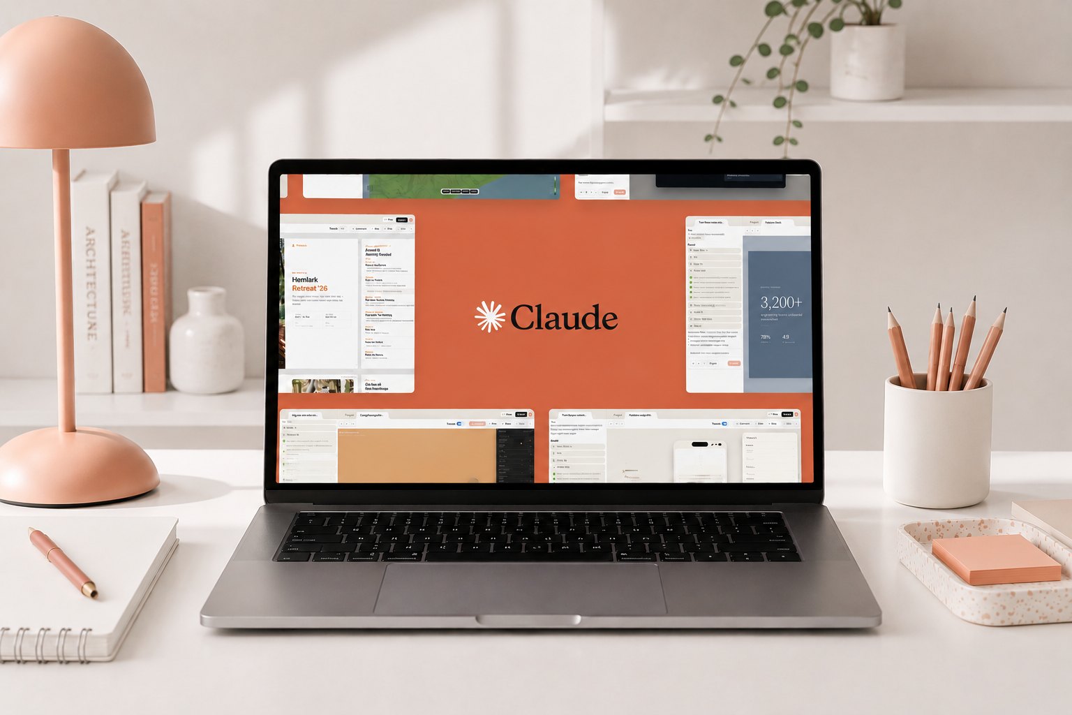 Claude open on a laptop