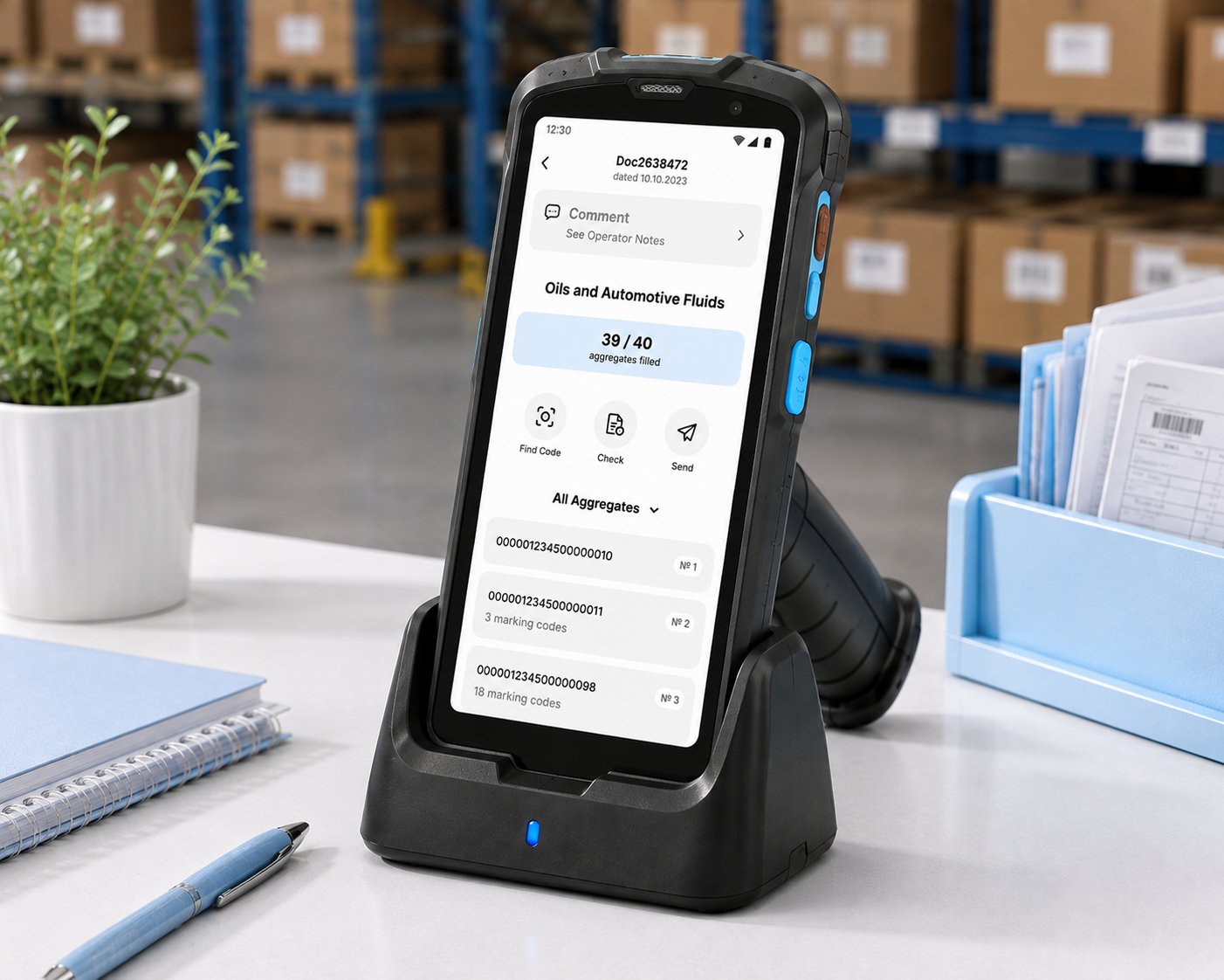 Scanning a labeling code on a smartphone